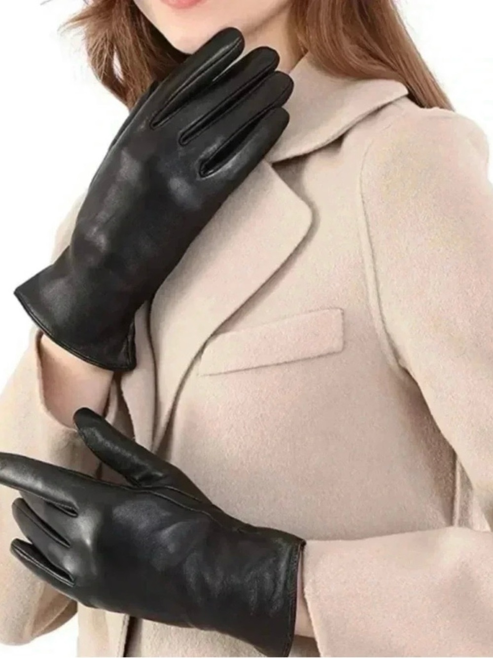 Women’s Black Leather Gloves Thinsulate Size 7.5 Excellent Condition
